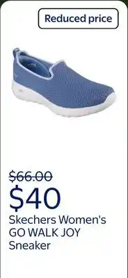 Walmart Skechers Women's GO WALK JOY - Joselin Comfort Athletic Sneaker offer