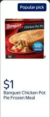 Walmart Banquet Chicken Pot Pie, Frozen Meal offer
