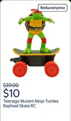 Walmart Teenage Mutant Ninja Turtles Raphael Cowabunga Skate 12.6 RC - Movie offer