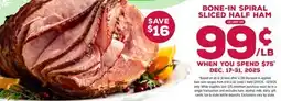 Grocery Outlet Bone-in Spiral Sliced Half Ham offer
