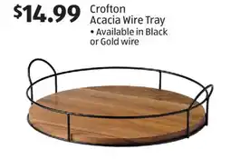Aldi Crofton Acacia Wire Tray offer