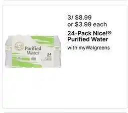 Walgreens 24 - Pack Nice! Purified Water offer