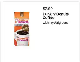 Walgreens Dunkin' Donuts Coffee offer