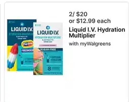 Walgreens Liquid I. V. Hydration Multiplier offer