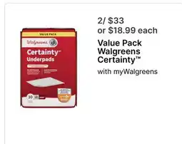 Walgreens Value Pack Walgreens Certainty offer