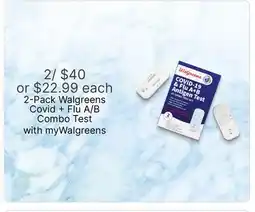 Walgreens 2-Pack Walgreens Covid + Flu A/B Combo Test offer