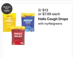 Walgreens Halls Cough Drops offer
