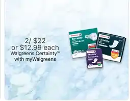 Walgreens Walgreens Certainty offer