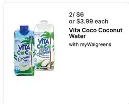 Walgreens Vita Coco Coconut Water offer