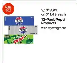 Walgreens 12-Pack Pepsi Products offer