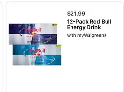 Walgreens 12-Pack Red Bull Energy Drink offer