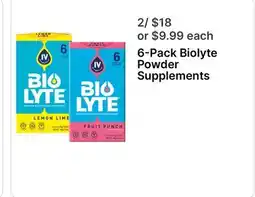 Walgreens 6 - Pack Biolyte Powder Supplements offer