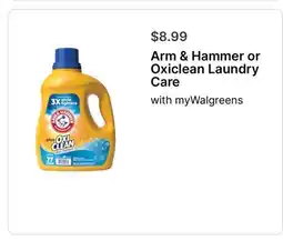 Walgreens Arm & Hammer or Oxiclean Laundry Care offer