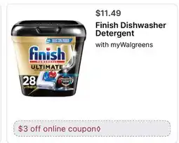 Walgreens Finish Dishwasher Detergent offer