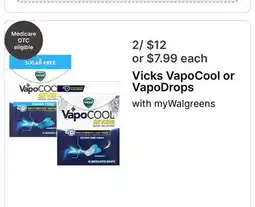 Walgreens Vicks VapoCool or VapoDrops offer