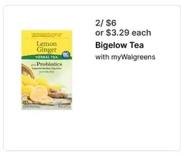 Walgreens Bigelow Tea offer