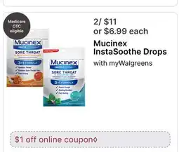 Walgreens Mucinex InstaSoothe Drops offer