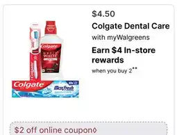 Walgreens Colgate Dental Care offer
