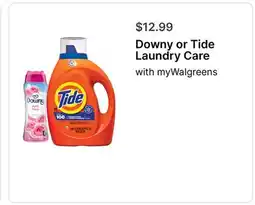 Walgreens Downy or Tide Laundry Care offer