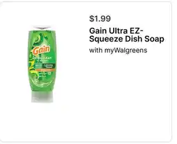 Walgreens Gain Ultra EZ- Squeeze Dish Soap offer