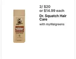 Walgreens Dr. Squatch Hair Care offer