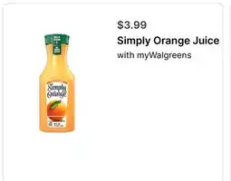 Walgreens Simply Orange Juice offer