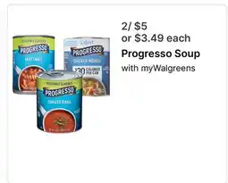Walgreens Progresso Soup offer
