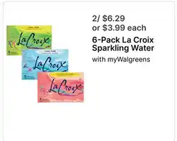 Walgreens 6-Pack La Croix Sparkling Water offer