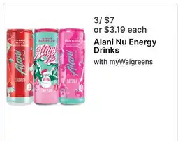 Walgreens Alani Nu Energy Drinks offer