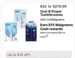 Walgreens Oral-B Power Toothbrushes offer