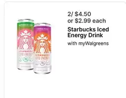 Walgreens Starbucks Iced Energy Drink offer