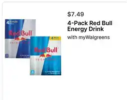 Walgreens 4-Pack Red Bull Energy Drink offer