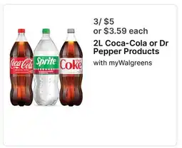 Walgreens 2L Coca-Cola or Dr Pepper Products offer