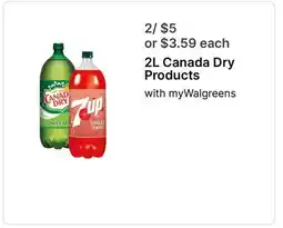 Walgreens 2L Canada Dry Products offer