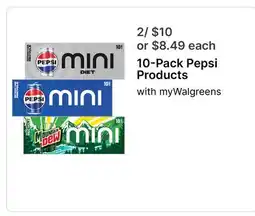 Walgreens 10-Pack Pepsi Products offer