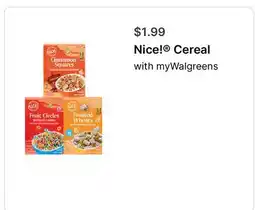 Walgreens Nice! Cereal offer