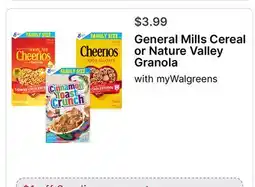 Walgreens General Mills Cereal or Nature Valley Granola offer