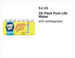 Walgreens 28-Pack Pure Life offer