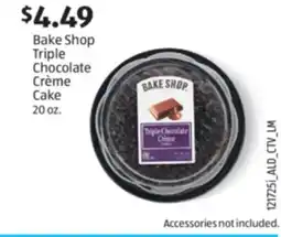 Aldi Bake Shop Triple Chocolate Crème Cake offer