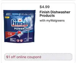 Walgreens Finish Dishwasher Products offer