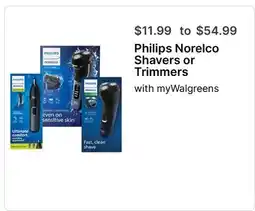 Walgreens Philips Norelco Shavers or Trimmers offer