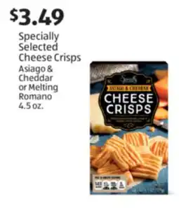 Aldi Specially Selected Cheese Crisps Asiago & Cheddar or Melting Romano offer
