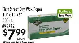 Smart & Final First Street Dry Wax Paper offer