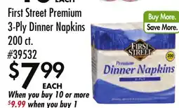 Smart & Final First Street Premium 3-Ply Dinner Napkins offer