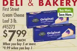 Smart & Final First Street Cream Cheese Loaf offer