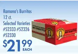 Smart & Final Ramona's Burritos offer