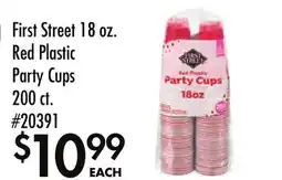 Smart & Final First Street 18 oz. Red Plastic Party Cups offer