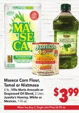 Vallarta Supermarkets Maseca Corn Flour, Tamal or Nixtmasa offer