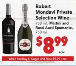 Vallarta Supermarkets Robert Mondavi Private Selection Wine offer