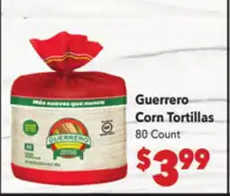 Vallarta Supermarkets Guerrero Corn Tortillas offer